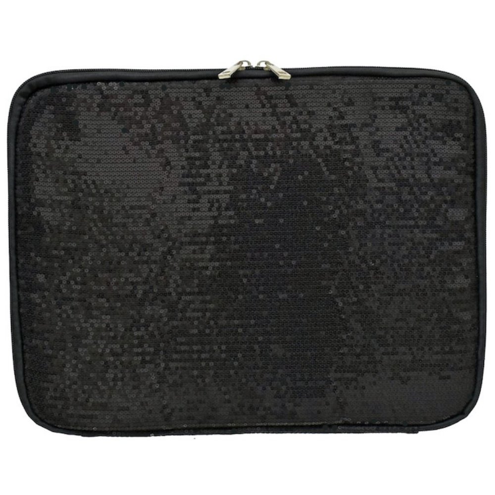 SEQUINS LAPTOP STORAGE PROTECTION SLEEVE ~ BLACK ~ by Nicci